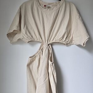 Free People Cream Mini Dress